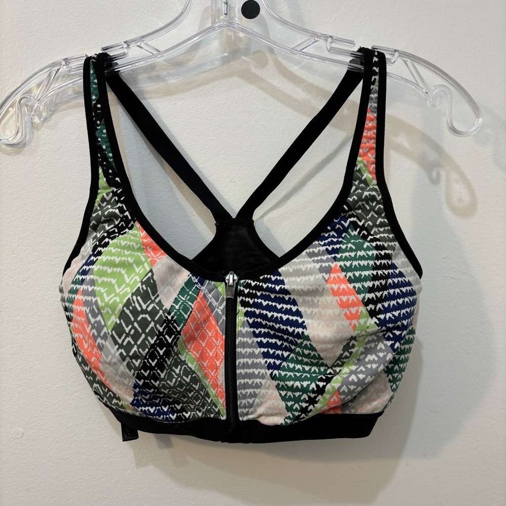 Victoria's‎ Secret Sport Knockout Front Zipper Sports Bra Wire Sz 32DD